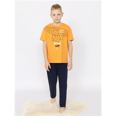 CSJB 50167-30 Пижама для мальчика (футболка, брюки),охра