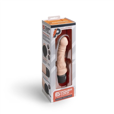 Телесный вибратор-реалистик 6" Realistic Vibrator - 17 см.