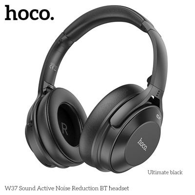 Полноразмерные Bluetooth наушники HOCO W37 ANC шумоподавлением (черный)