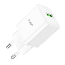 Сетевое зарядное устройство Hoco N26, 1 USB, 18 Вт, QC, белое