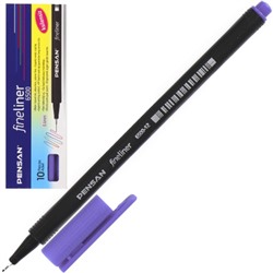 Ручка капиллярная, пишущий узел 0,4 мм, одноразовая, цвет чернил фиолетовый Fine Liner Pensan 6500/10