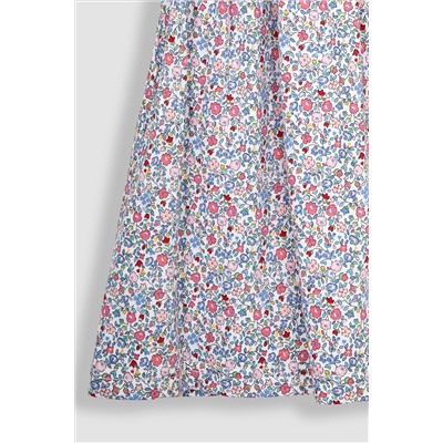 JoJo Maman Bébé Floral Puff Sleeve Jersey Dress