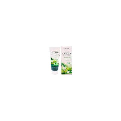 DEOPROCE NATURAL PERFECT SOLUTION CLEANSING FOAM GREEN EDITION GREENTEA Пенка для умывания с экстрактом зеленого чая 170г