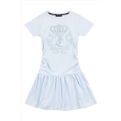 Juicy Couture Girls Blue Diamante Crown Dress