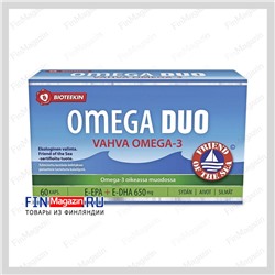 Рыбий жир в капсулах Duo Omega Vahva Omega-3 60 капс Bioteekki