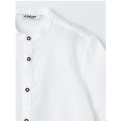 Базовая рубашка с короткими рукавами LC Waikiki Collar для мальчика