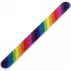 Пилка для ногтей наждачная в пакете "Ultramarine - радуга", прямая, цвет микс, 17,5*2