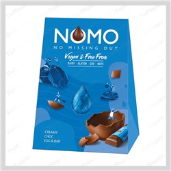 Веганские пасхальные шоколадные яйца (сливочные) Nomo 148 гр