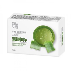 Освежающее туалетное мыло с экстрактом Алоэ вера "Fresh Aloe Soap" кусок 90 г / 48