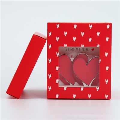 Коробка подарочная складная с 3D эффектом, упаковка, «С любовью», 11 х 11 х 13 см