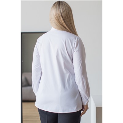 Белая блуза с длинными рукавами