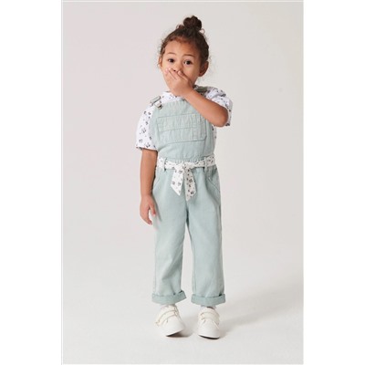 River Island Girls Sage Dungarees