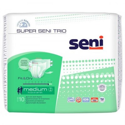 Подгузники для взрослых Super Seni Trio Medium (средние) 10 шт.