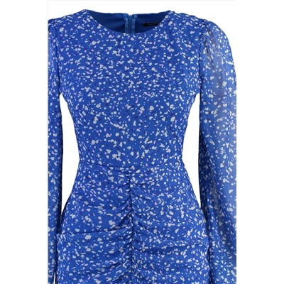 Синее мини-платье из шифона с цветочным принтом, ограниченное издание TWOAW23EL01456