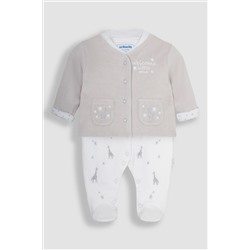 JoJo Maman Bébé 2-Piece Welcome Little One Sleepsuit & Jacket Set