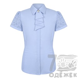 200-1339S-1 Блузка для девочки с коротким  рукавом