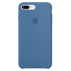 Силиконовый чехол для iPhone 7 Plus / 8 Plus синий деним (Denim Blue)