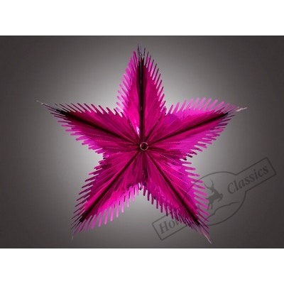 Звезда из фольги "Звездное небо" блестящая фуксия, 60 см