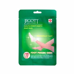 JIGOTT Clean & Moisturizing Foot Pack  (1pair)/ Маска-носки для пилинга ног (1пара)