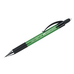 Карандаш механический Faber-Castell "Grip Matic 1375" 0,5мм, с ластиком, автоподача грифеля, зеленый