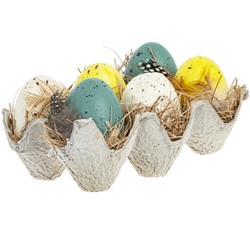 Изделие декоративное "Яйцо пасхальное", набор из 6-ти шт., L15 W9 H7 см
