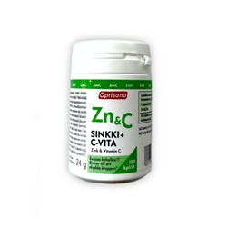 Таблетки содержащие цинк и витамин OPTISANA Zn & С SINKKI + C - VITA (120 табл.)