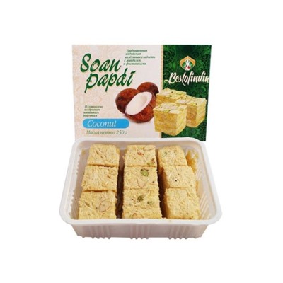 Воздушные индийские сладости «Соан Папди» кокос, 250 г