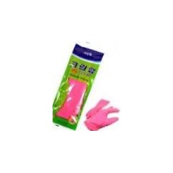 Clean wrap Перчатки из натурального латекса c внутренним покрытием (укороченные) розовые размер S / 100