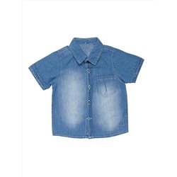 COPPA BABY Однотонная рубашка из ткани с карманами и пуговицами для мальчика