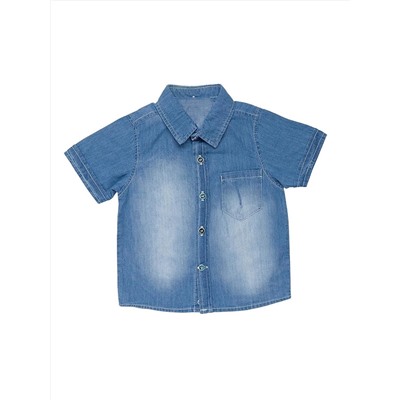 COPPA BABY Однотонная рубашка из ткани с карманами и пуговицами для мальчика