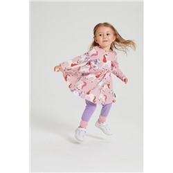 Polarn O Pyret Pink Organic Unicorn Print Dress