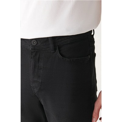 Мужские черные облегающие джинсовые брюки из лайкры с эффектом антиквариата A22y3526