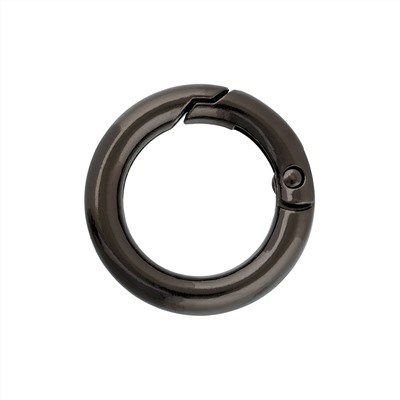 Фурнитура сумочная металл "Gamma" GH-220 Карабин "кольцо" d 20 мм 10 шт. №06 под черный никель