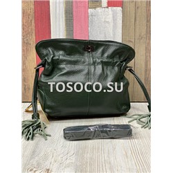 3300-2 green сумка Wifeore натуральная кожа 23х22х12