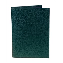 Обложка на паспорта из натуральной кожи, цвет зеленый