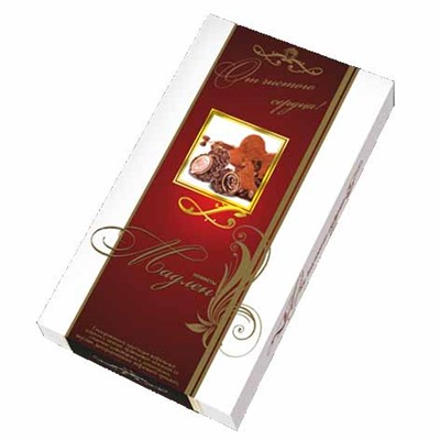 Набор конфет Мадлен От чистого сердца сливочно-шоколадный, Шоколадные традиции, 250 г.