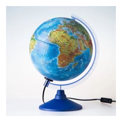 Глобус Земли физико-политический 250 мм с подсветкой 02651