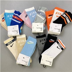 Классные цветные носки Nik*e  👕  3 пары в пачке  С махрой внутри  7 вариантов наборов