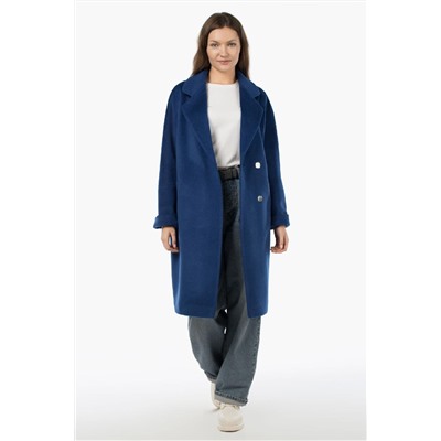 01-10885 Пальто женское демисезонное (пояс) Ворса синий