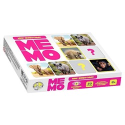 Настольная игра МЕМО Мир животных (50 карточек) арт.03590
