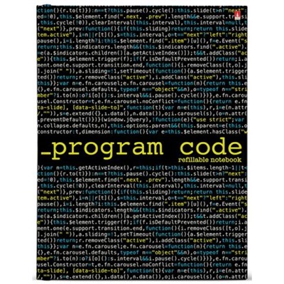 Тетрадь со сменным блоком  80л клетка на 4 кольца "PROGRAM CODE" 7-80-081/08 Альт