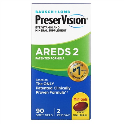 PreserVision, AREDS 2Formula, 90мягких таблеток