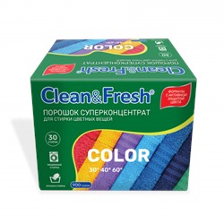 Стиральный порошок CLEAN&FRESH Супреконцентрат для Цветного 900гр