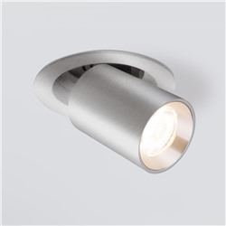 Встраиваемый точечный светодиодный светильник Pispa 10W 4200K серебро