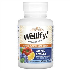 21st Century, Wellify, энергетические мультивитамины и мультиминералы для мужчин, 65 таблеток
