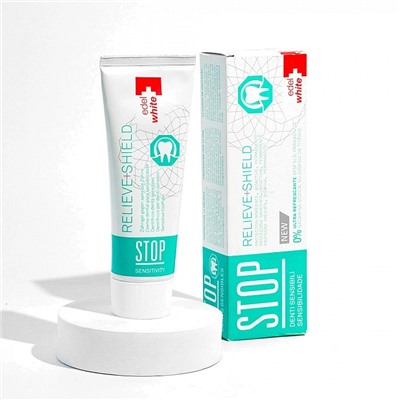 Зубная гель-паста Edel white STOP Sensitive Relieve+Shield, 75 мл