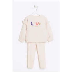 River Island Girls Love Sweat Set