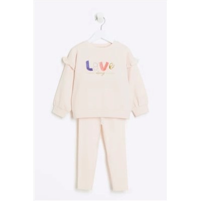 River Island Girls Love Sweat Set