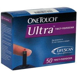 Тест-полоски для глюкометра One Touch Ultra 50