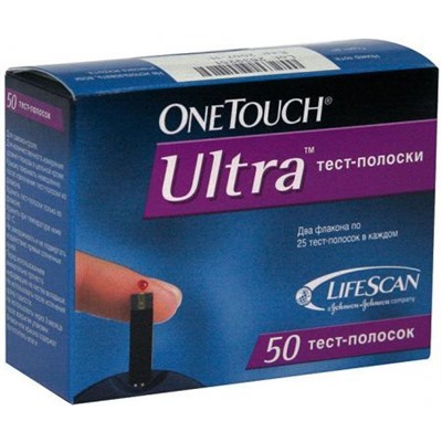 Тест-полоски для глюкометра One Touch Ultra 50